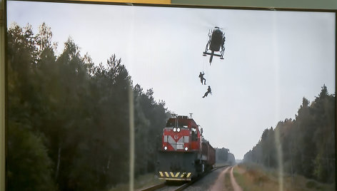 „Lietuvos geležinkelių”  saugumo pratybu akimirka