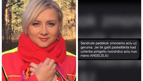 Sandra Žutautienė perdavė gaisro metu Telšiuose vaikų netekusios mamos padėką