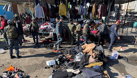 Bagdado centre nugriaudėjus dviem sprogimams žuvo mažiausiai 13 žmonių
