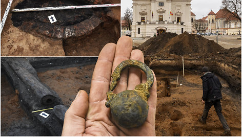 Kas slypi po Kauno Rotušės aikštės grindiniu? Archeologas atskleidė, kokių lobių rasta