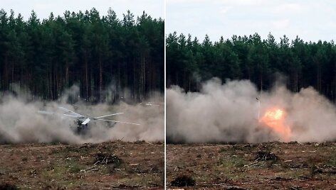 Rusijoje aviacijos &scaron;ventėje sudužo karinis sraigtasparnis, žuvo lakūnas