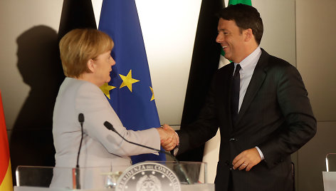 Angela Merkel ir Matteo Renzi