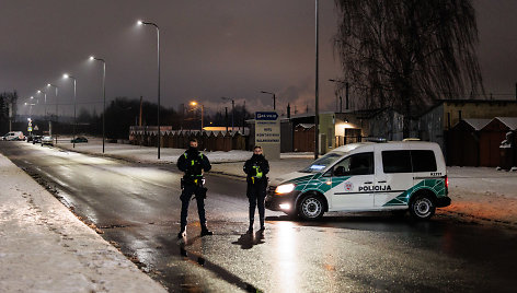 Technikos gatvė saugoma policijos