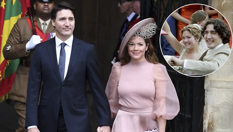 Paskutinis poros pasirodymas kartu: Justinas ir Sophie Grégoire Trudeau karaliaus Charleso III karūnacijoje Londone gegužės 6-ąją ir vestuvės 2005 m.