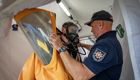 NATO viršūnių susitikimą Vilniuje metu jungtinė pareigūnų CBRN komanda pasiruošusi veikti cheminio, biologinio ir radiologinio incidento metu 