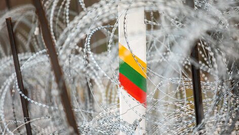 Spaudos konferencija prie Lietuvos ir Baltarusijos pasienio