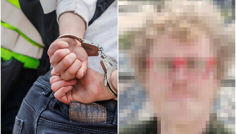 Temos iliustracija: įtariamojo L. T. sulaikymas bei suėmimas 