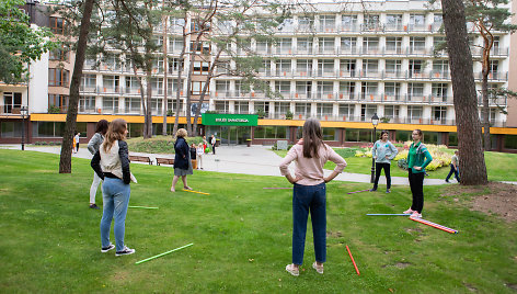 Mankšta prie „Eglės sanatorija“