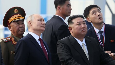 Vladimiras Putinas ir Kim Jong Unas