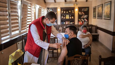 Serbijoje skiepijama nuo koronaviruso