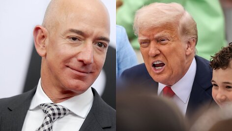 Jeffas Bezosas ir Donaldas Trumpas