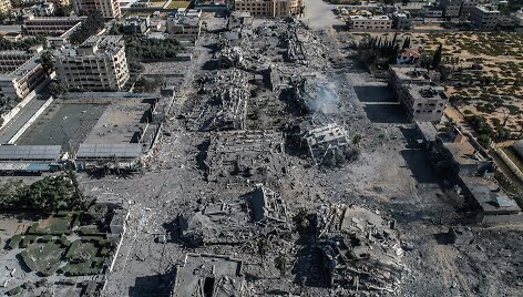 Gazos al-Zahros rajonas po bombardavimo