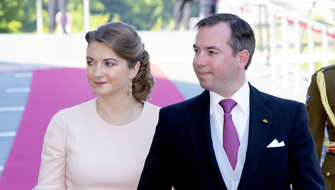 Liuksemburgo princas Guillaume'as ir princesė Stephanie