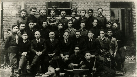 Studentai ORT mokykloje Vilniuje. Nuotrauka daryta 1929 m. gegužės 13 d.