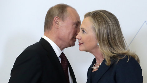 Vladimiras Putinas ir Hillary Clinton 2012 metais