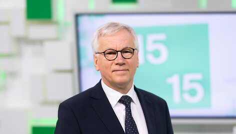 Finansų ministras R. &Scaron;adžius 15min studijoje