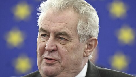 Čekijos prezidentas Milo&scaron;as Zemanas.