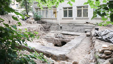 Vilniaus Didžiosios sinagogos archeologiniai kasinėjimai 2021 metais / BNS nuotr.