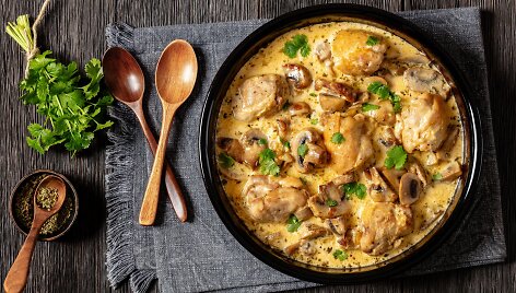 Vi&scaron;tienos tro&scaron;kinys grietinėlės padaže