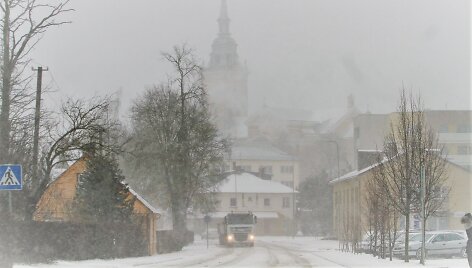 Žiema sugrįžo į &scaron;iaurinę Lietuvą 