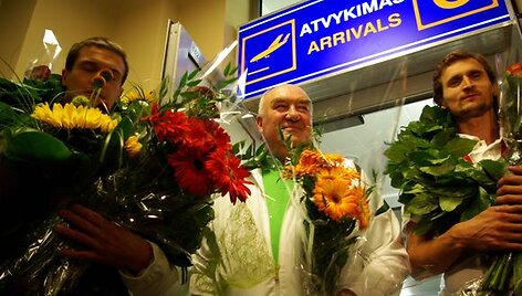 Andrejus Zadneprovskis (kairėje), Jurijus Moskvičiovas (centre) , Edvinas Krungolcas (de&scaron;inėje).
