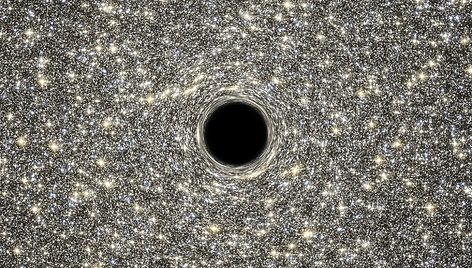 Super masyvios juodosios skylės iliustracija