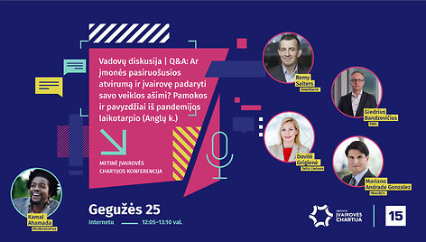 Vadovų diskusija | Q&A: Ar įmonės pasiruo&scaron;usios atvirumą ir įvairovę padaryti savo veiklos a&scaron;imi? Pamokos ir pavyzdžiai i&scaron; pandemijos laikotarpio (anglų k.)