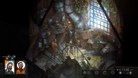 Vienas didžiausių malonumų &bdquo;Disco Elysium&ldquo; &ndash; atrasti netikėtas aplinkas, kuriose mūsų lauks ir vienas už kitą įdomesni veikėjai. 