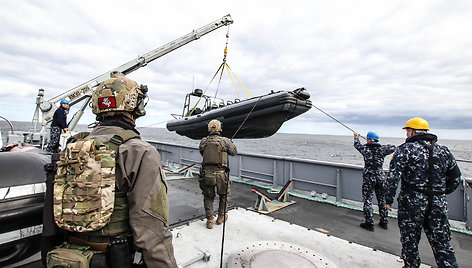 Pasirengimas projekto „Ocean 2020“ demonstracijai Baltijos jūroje, pietų Švedijos Hano įlankoje 