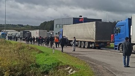 Situacija Medinininkų pasienio punkte 