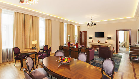 „Kempinski Grand Hotel Vilnius“ prezidentiniai apartamentai / „Kempinski“ nuotr. 