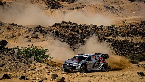Akimirka i&scaron; Saudo Arabijos ralio. WRC organizatorių &bdquo;facebook&ldquo; tinkle pasidalinti nuotr.