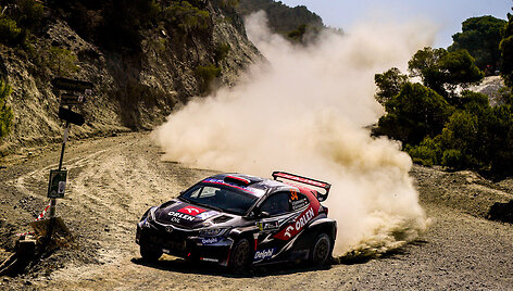 Akimirka i&scaron; Graikijos ralio. WRC organizatorių &bdquo;facebook&ldquo; puslapyje patalpinta nuotr.