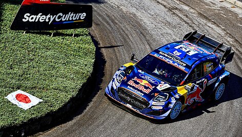  Kadras i&scaron; 2025m. Japonijos WRC ralio. WRC organizatorių &bdquo;facebook&ldquo; tinkle patalpinta nuotrauka.