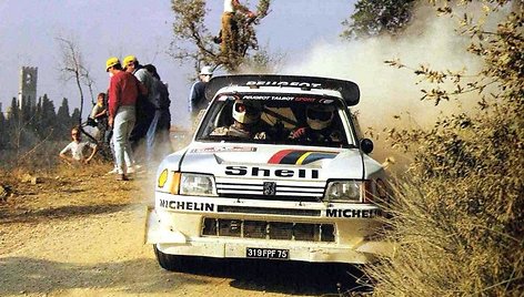 Juha Kankkunen su „Peugeot 205 Turbo 16“. Wikipedia nuotr. CC BY-SA 3.0