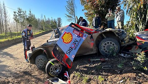 Antra Čilės WRC diena: brutali E.Lappi avarija ir artima esto su suomiu kova