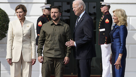 Ukrainos prezidentas V.Zelenskis susitinka su JAV prezidentu J.Bidenu Baltuosiuose rūmuose 