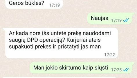 Susirašinėjimas su sukčiais