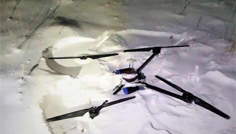 Sučiuptas kontrabandininkų dronas