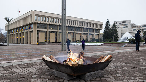 Pasiruo&scaron;imas protestui Nepriklausomybės aik&scaron;tėje