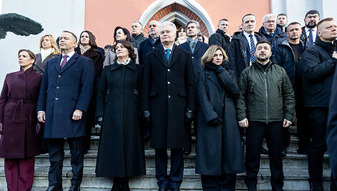 Marta Nawrocka, Karolis Nawrockis, Diana Nausėdienė, Gitanas Nausėda, Olena Zelenska, Volodymyras Zelenskis
