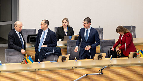 Eurokomisaras Andrius Kubilius Seime