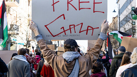 Protesto eisena &bdquo;Už laisvą Palestiną&ldquo;