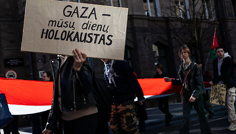 Protesto eisena &bdquo;Už laisvą Palestiną&ldquo;