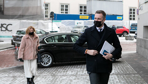 Užsienio reikalų ministras Gabrielius Landsbergis atvyko į susitikimą su Prezidentu