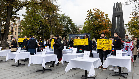Lietuvos vie&scaron;bučių ir restoranų asociacijos surengtas protestas 