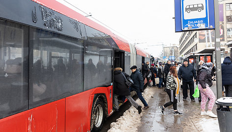 Vilniaus viešasis transportas streiko metu