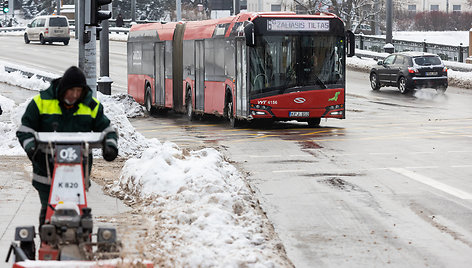 Vilniaus viešasis transportas streiko metu