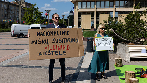 Lietuvos žaliųjų partijos protestas dėl Nacionalinio miškų susitarimo