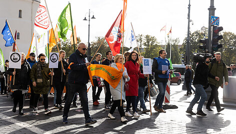 Profesinių sąjungų protestas